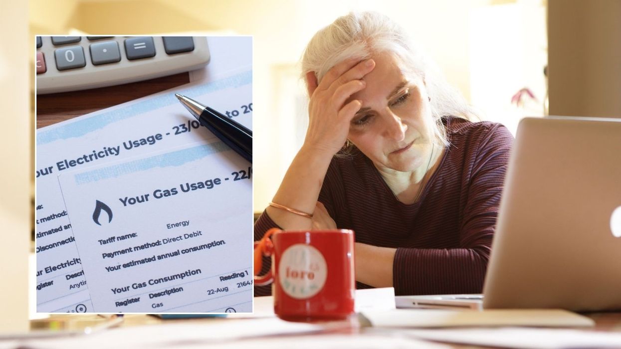 Older woman and energy bill