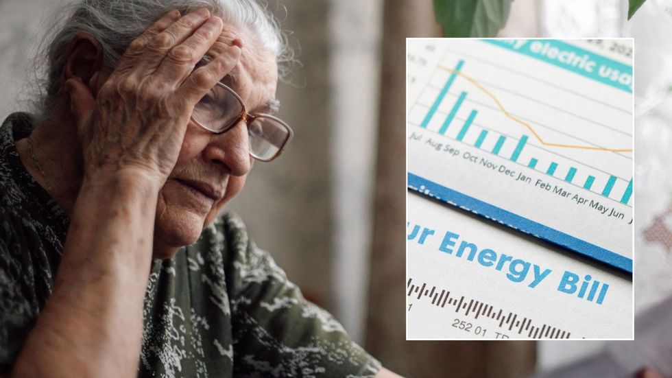Older woman and energy bill
