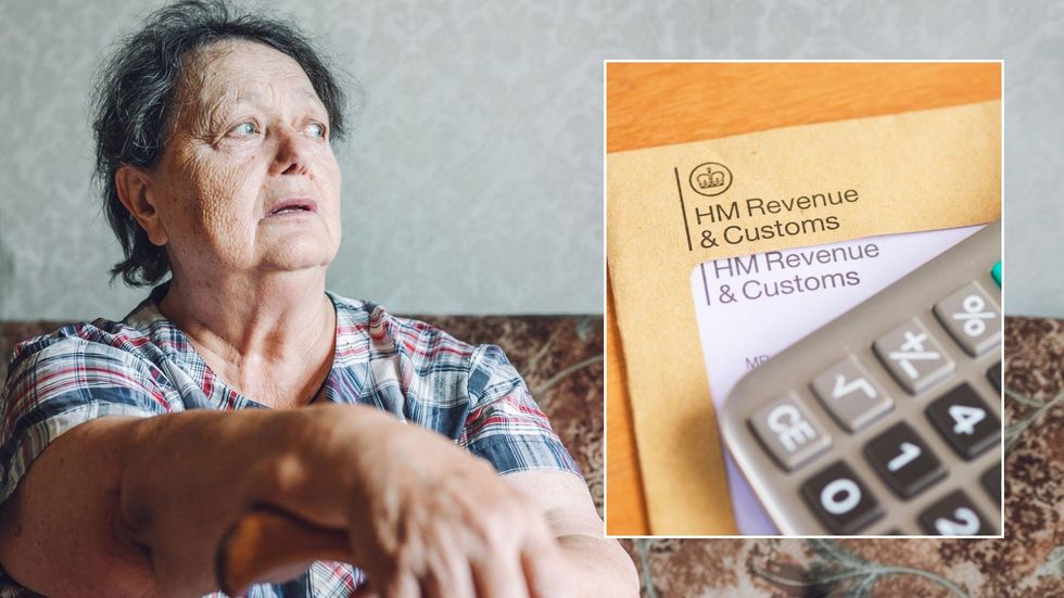 Older woman and HMRC letter