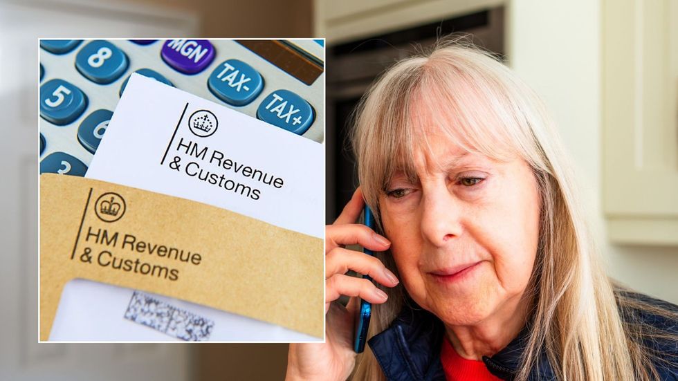 Older woman and HMRC letter