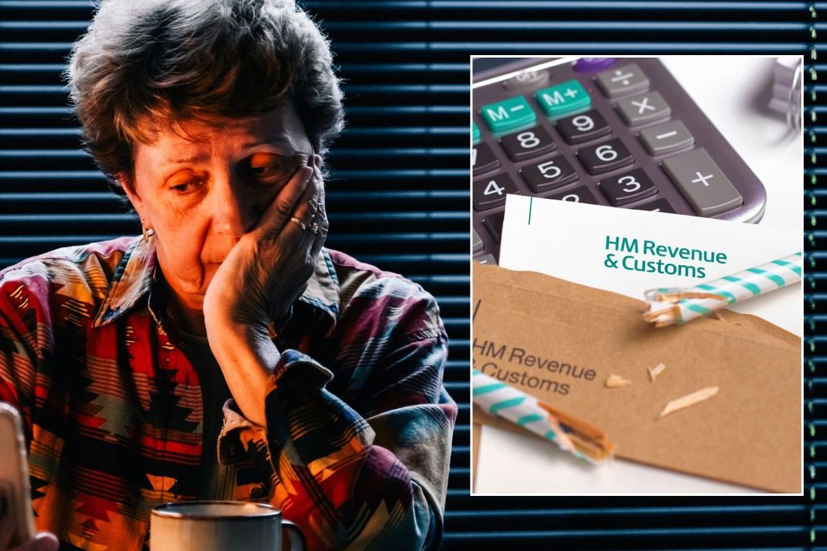 Older woman and HMRC letter