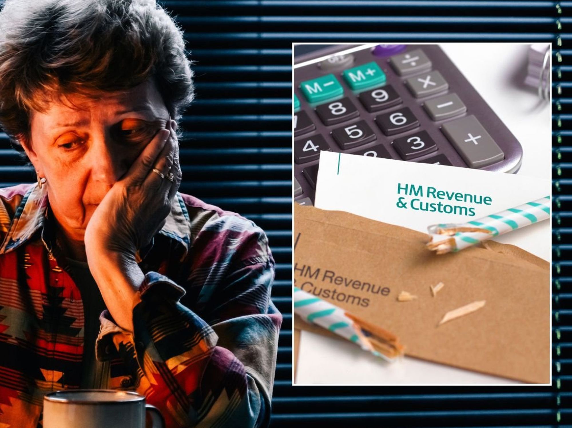 Older woman and HMRC letter