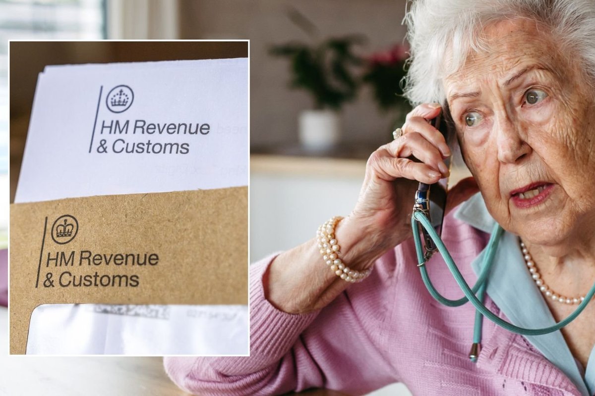 Older woman and HMRC letter