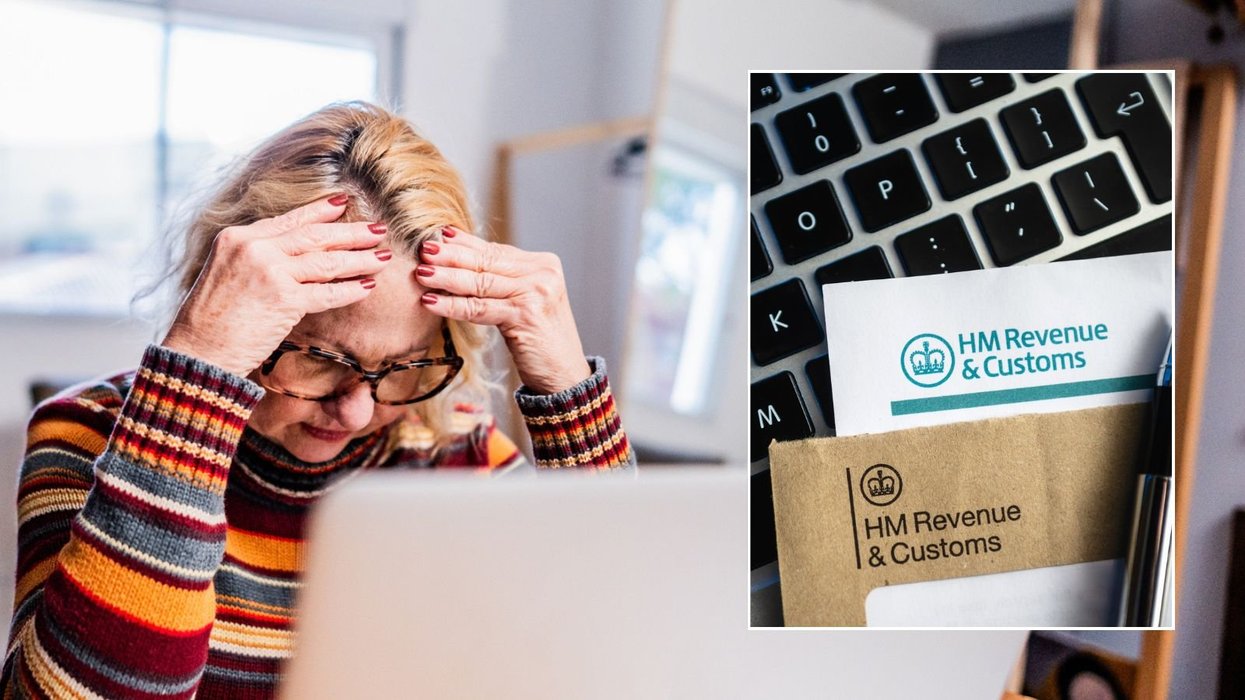 Older woman and HMRC letter