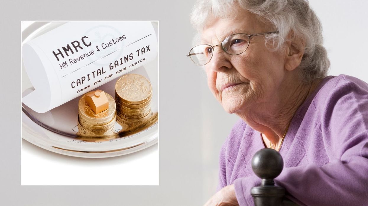 Older woman and HMRC receipt