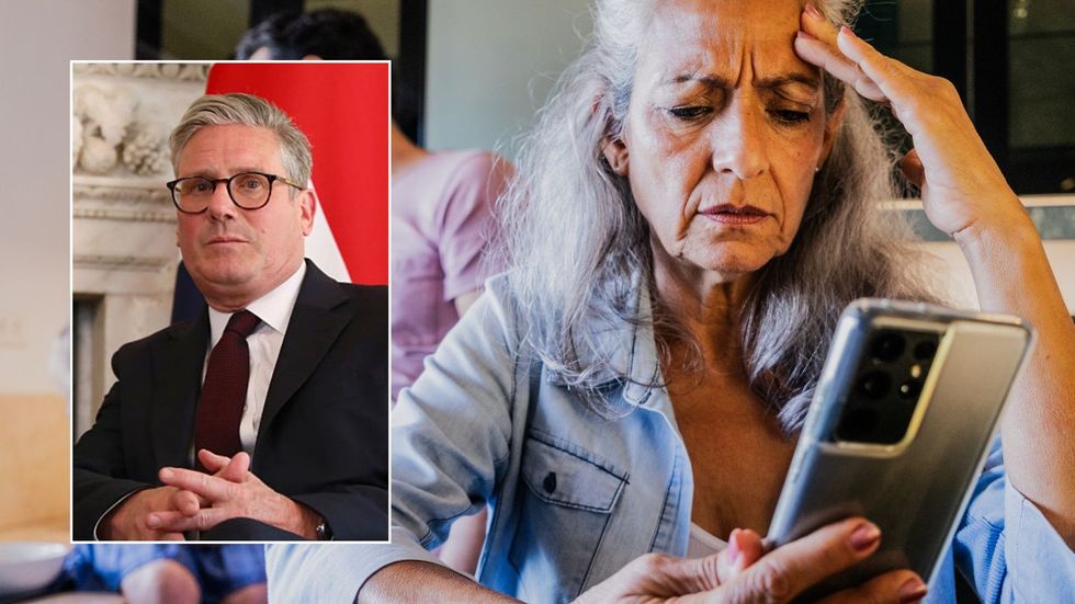 Older woman and Keir Starmer