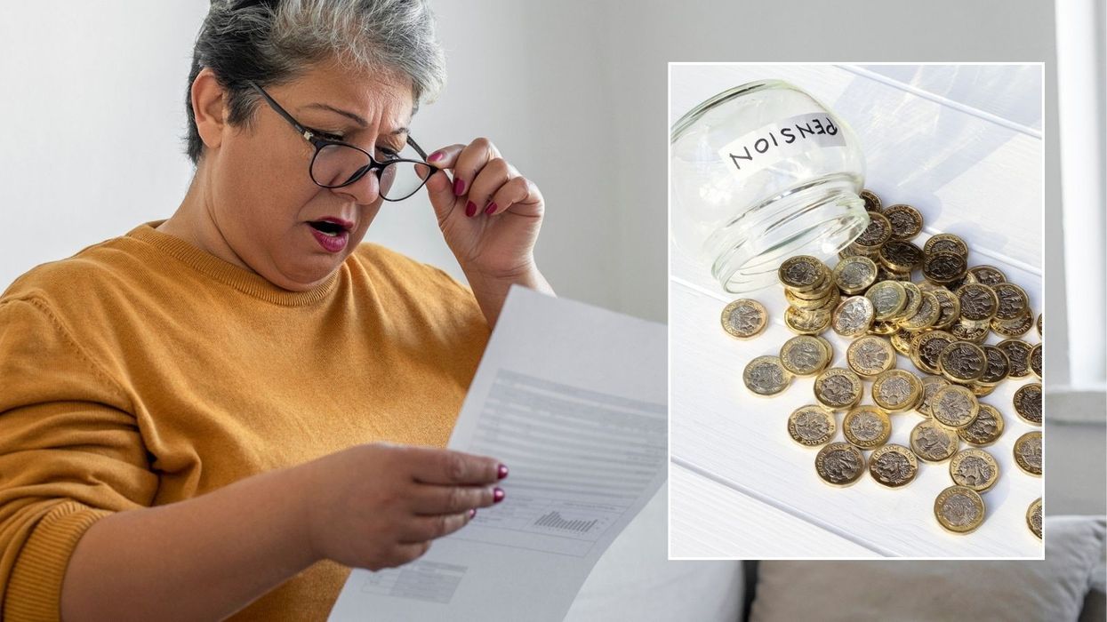 Older woman and pension pot