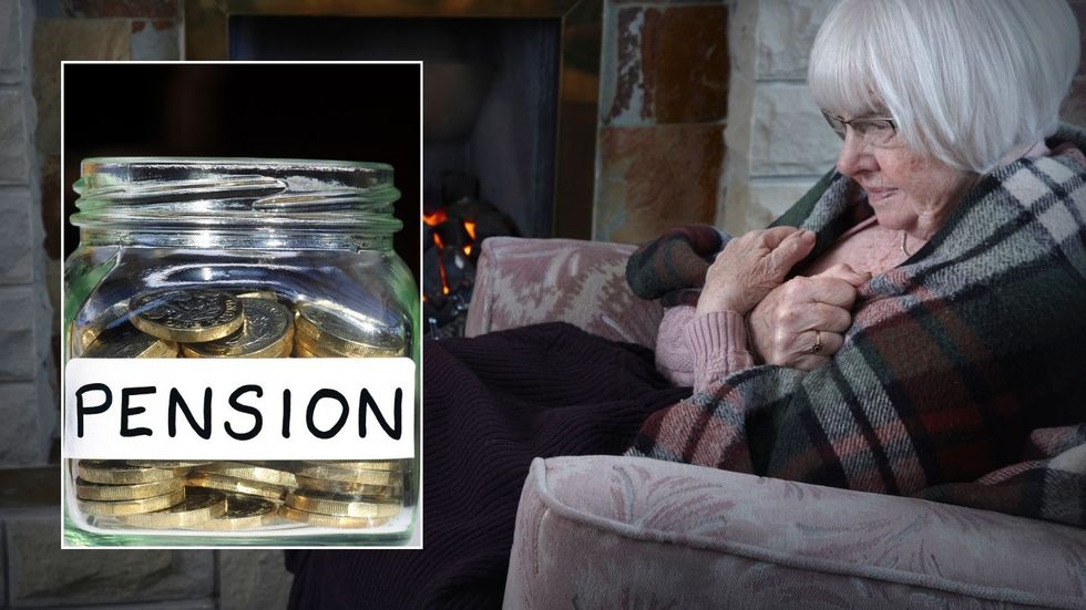 Older woman and pension savings