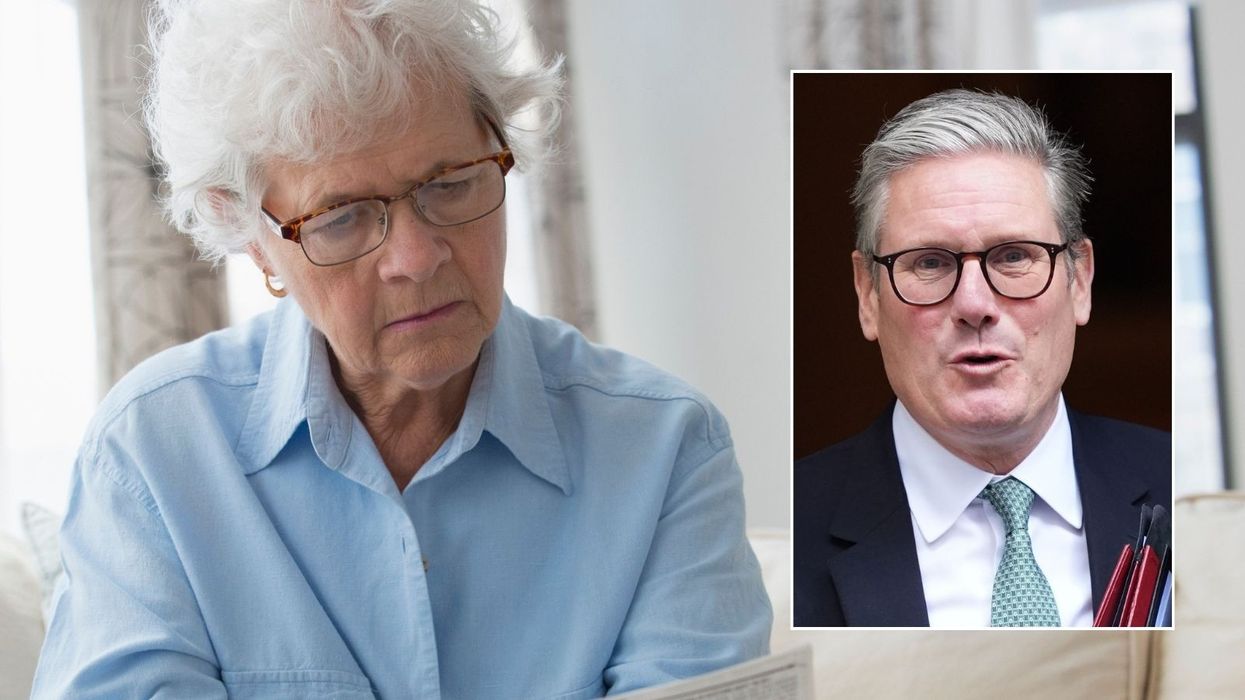 Older woman and Prime Minister Keir Starmer