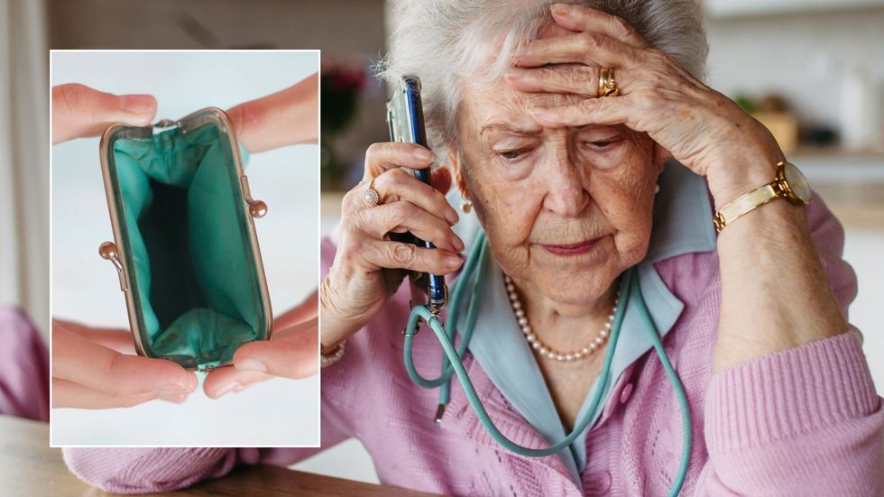 Older woman and purse