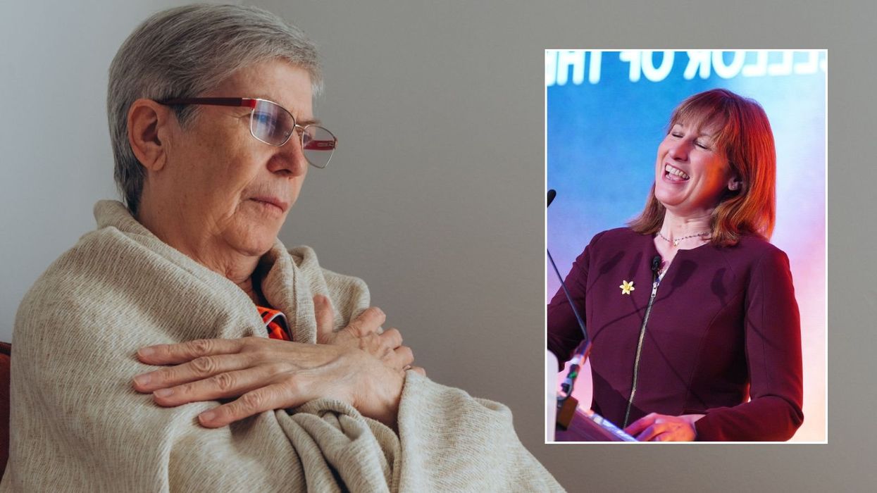 Older woman feeling cold, Rachel Reeves