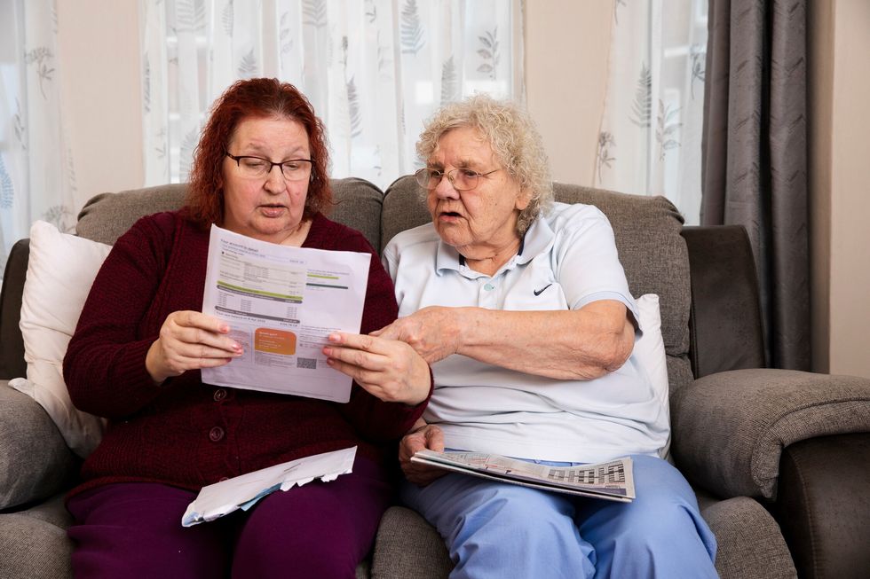 Older women looking at finances