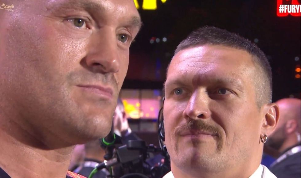 Oleksandr Usyk continued staring at Tyson Fury