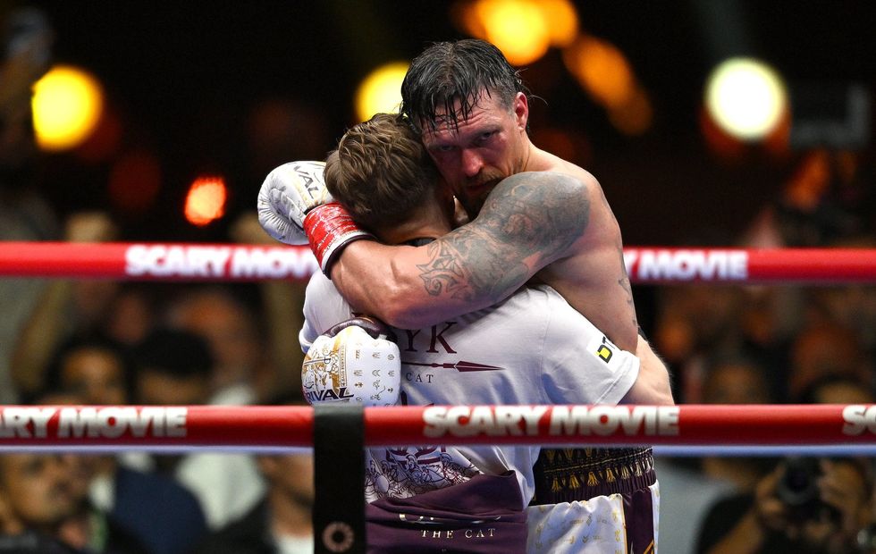 Oleksandr Usyk revealed he received a heartbreaking message from his daughter sheltering in Ukraine moments before his dramatic victory over Rico Verhoeven in Egypt