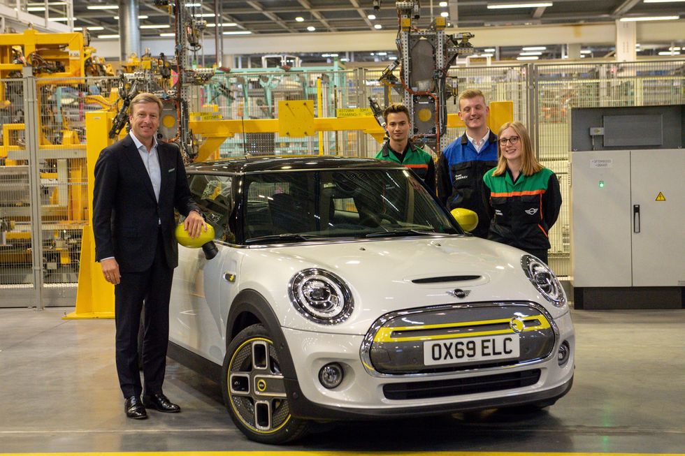 Oliver Zipse at a Mini manufacturing plant