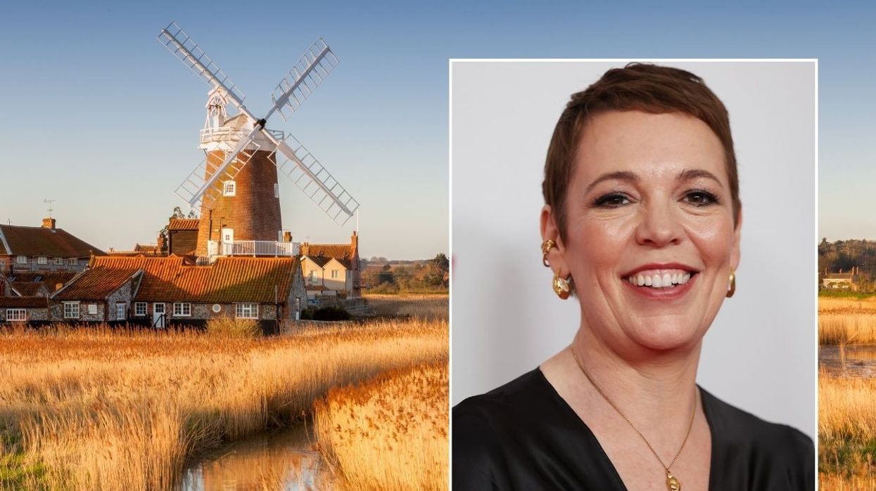 olivia colman portrait and norfolk field