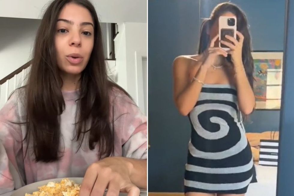 OLIVIA HAVING BREAKFAST