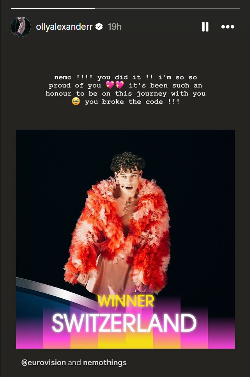 Olly Alexander Instagram post