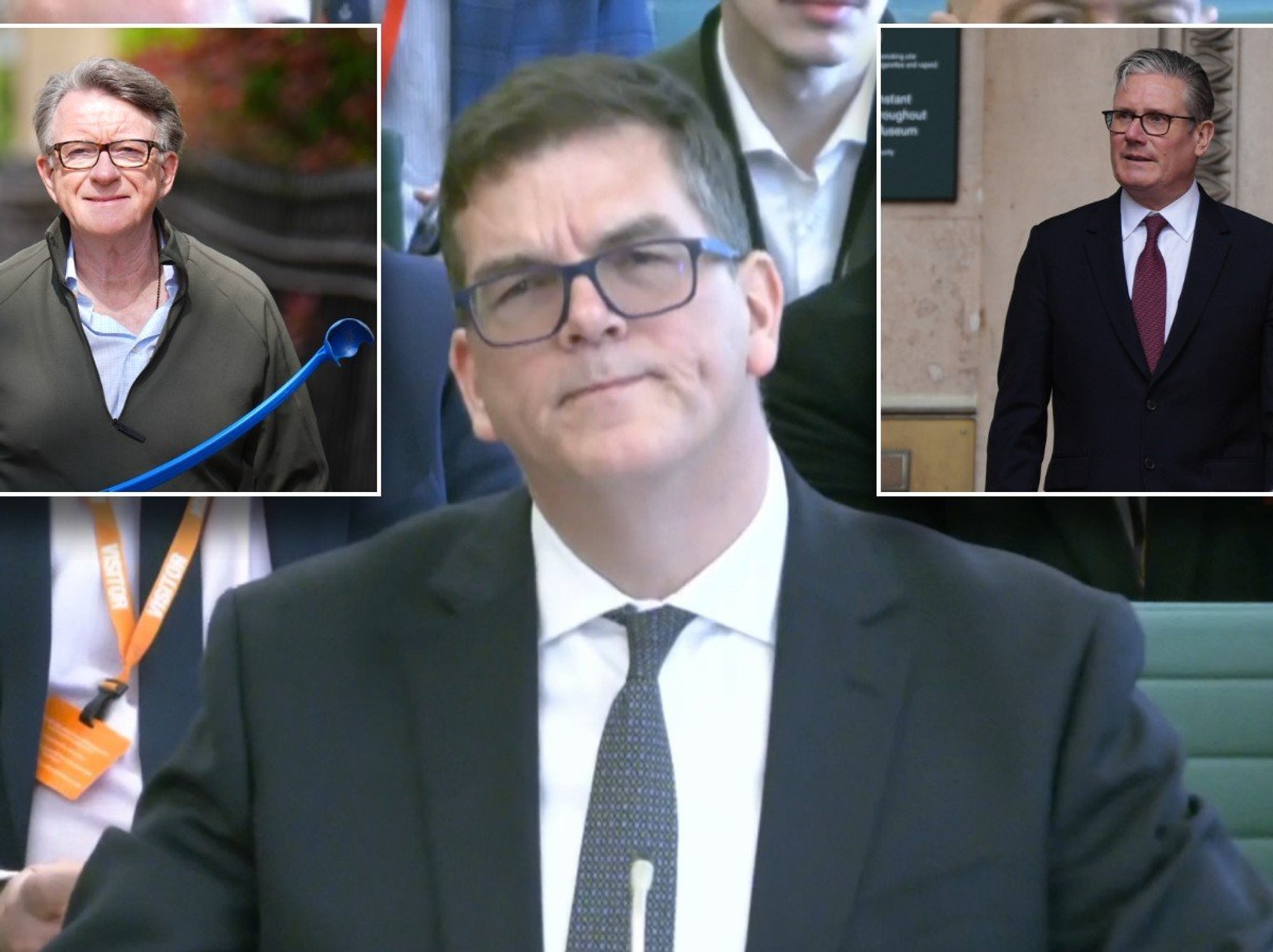 Olly Robbins, Lord Peter Mandelson and Keir Starmer