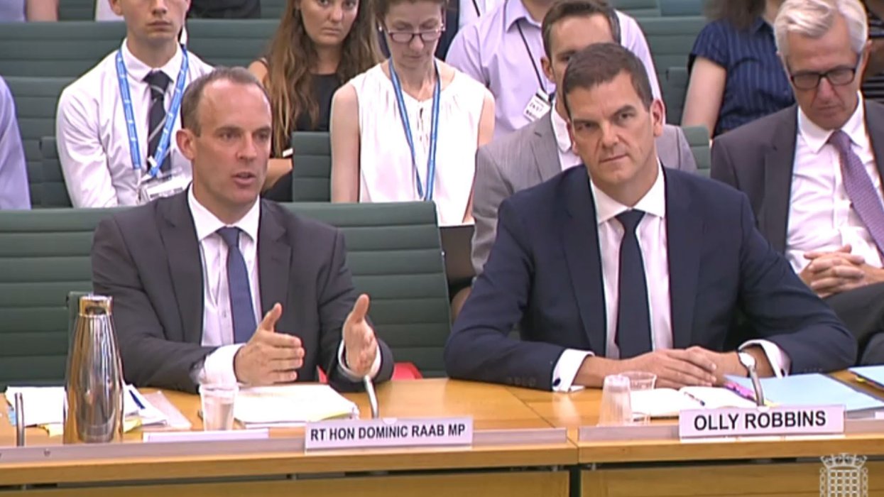 Olly Robbins with ex-Brexit Secretary Dominic Raab
