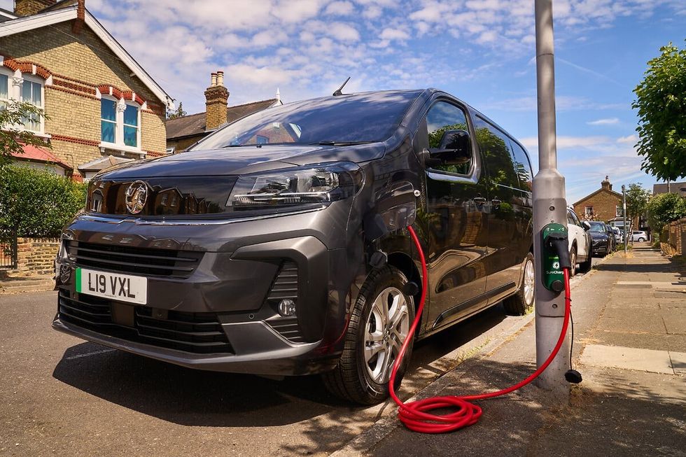 On-street charger for electric van