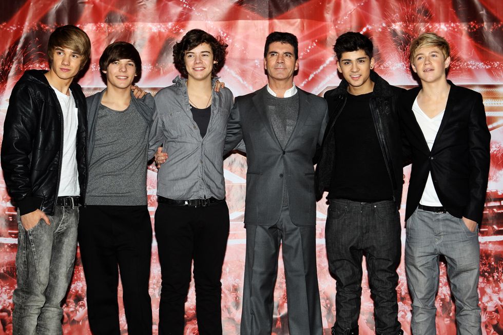 One Direction with Simon Cowell