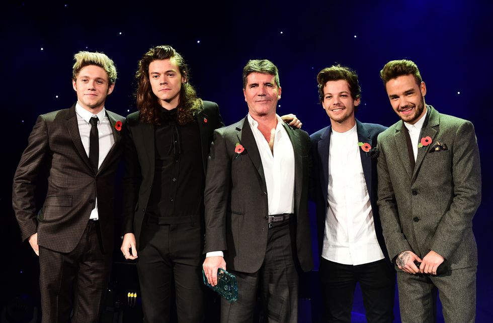 One Direction with Simon Cowell