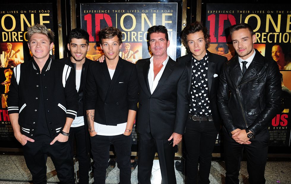 One Direction with Simon Cowell