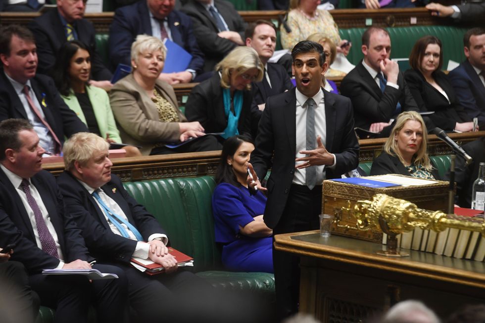 ONE EDITORIAL USE ONLY. NO SALES. NO ARCHIVING. NO ALTERING OR MANIPULATING. NO USE ON SOCIAL MEDIA UNLESS AGREED BY HOC PHOTOGRAPHY SERVICE. MANDATORY CREDIT: UK Parliament/Jessica Taylor Handout photo issued by UK Parliament of Chancellor of the Exchequer Rishi Sunak delivering his Spring Statement in the House of Commons, London. Picture date: Wednesday March 23, 2022.