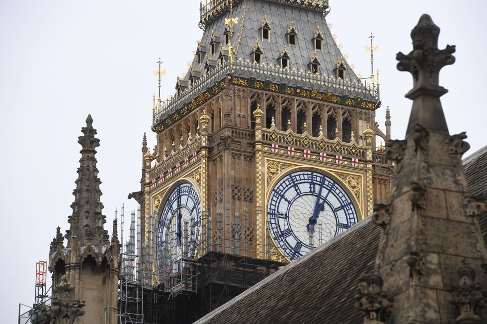 ONE EDITORIAL USE ONLY. NO SALES. NO ARCHIVING. NO ALTERING OR MANIPULATING. NO USE ON SOCIAL MEDIA UNLESS AGREED BY HOC PHOTOGRAPHY SERVICE. MANDATORY CREDIT: UK Parliament/Jessica Taylor Undated handout photo issued by UK Parliament of the clock on Elizabeth Tower, known as Big Ben, at the Palace of Westminster in London. Big Ben will bong on New Years Eve, with all faces of the Houses of Parliaments famous clock tower on display for the first time in four years. Issue date: Tuesday December 21, 2021.