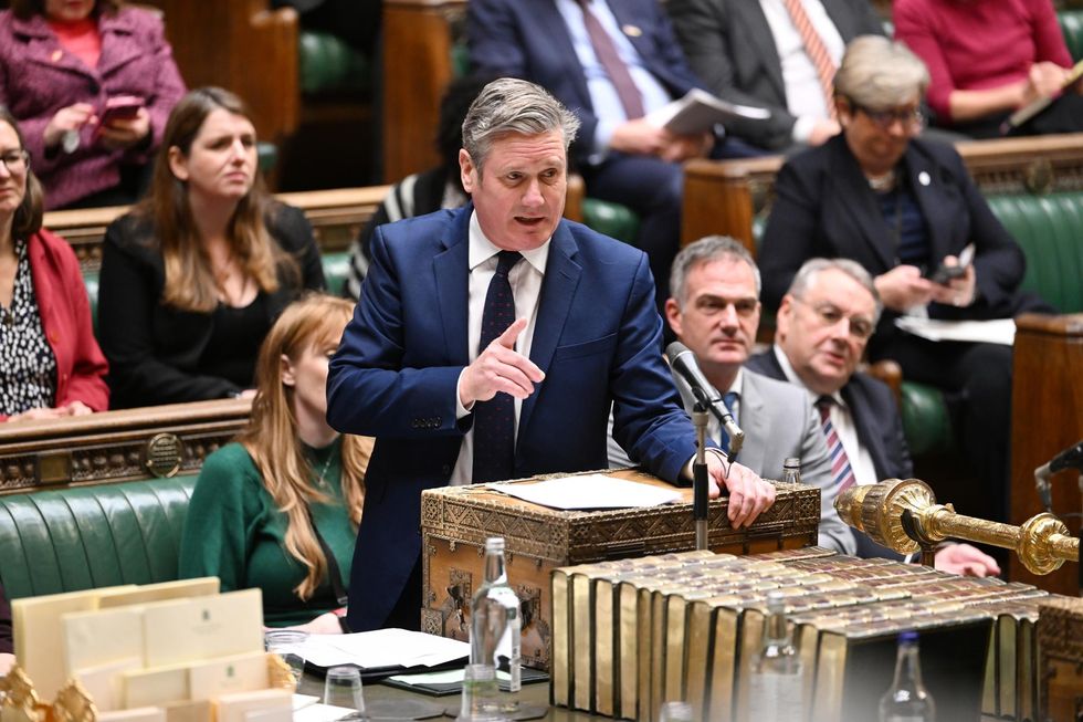 ONE EDITORIAL USE ONLY. NO SALES. NO ARCHIVING. NO ALTERING OR MANIPULATING. NO USE ON SOCIAL MEDIA UNLESS AGREED BY HOC PHOTOGRAPHY SERVICE. MANDATORY CREDIT: UK Parliament/Jessica Taylor Handout photo issued by UK Parliament of Labour leader Sir Keir Starmer responding to Prime Minister Rishi Sunak's statement to MPs in the House of Commons, London, where he announced plans to tackle the asylum backlog and Channel crossings. Picture date: Tuesday December 13, 2022.