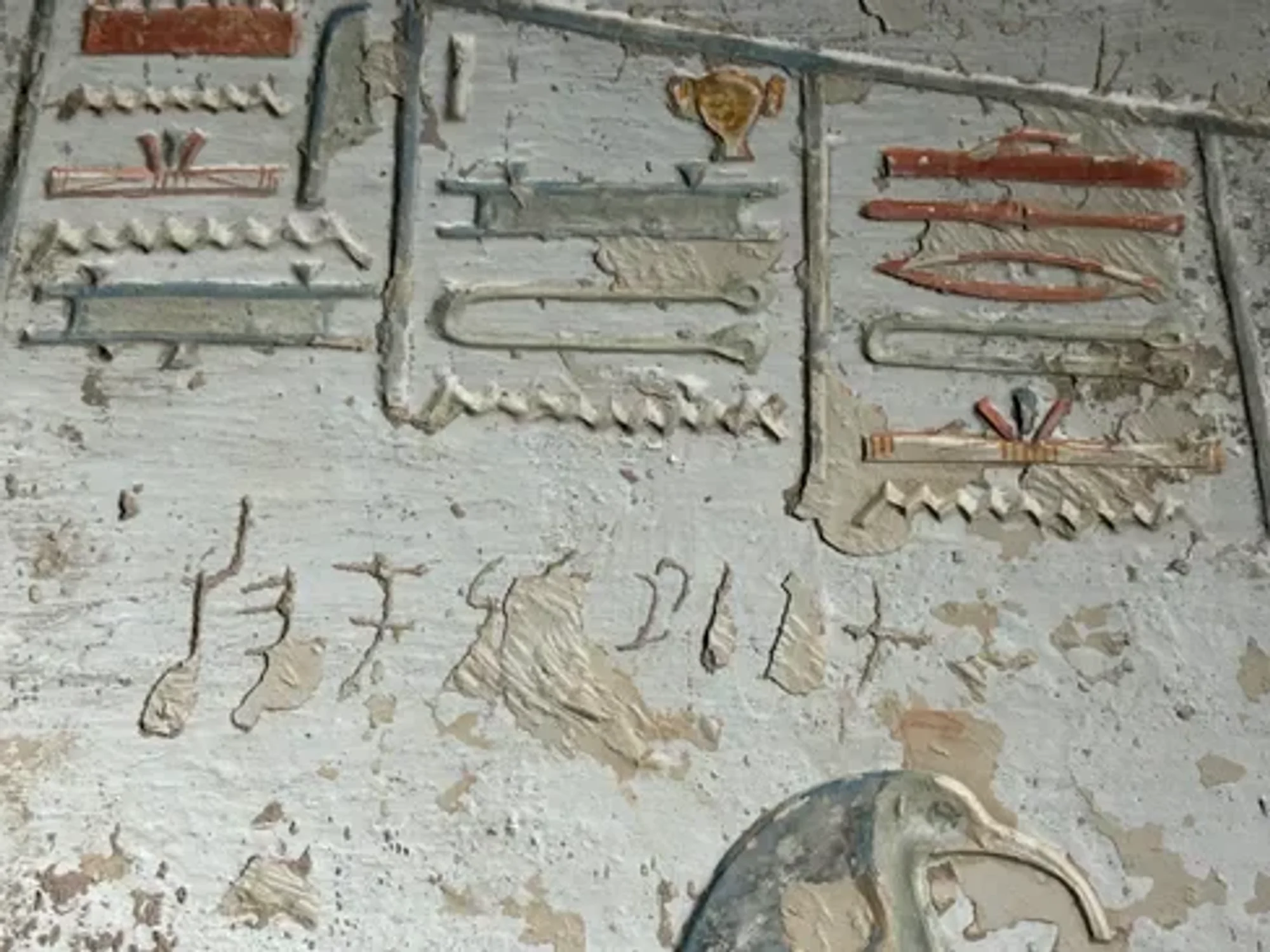 Ancient Egyptian tombs covered in 'weird' graffiti by Indian visitors... 2,000 years ago
