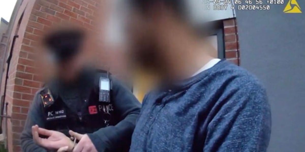 NextImg:WATCH: Police release footage of moment officers arrest Oldham rape gang suspect