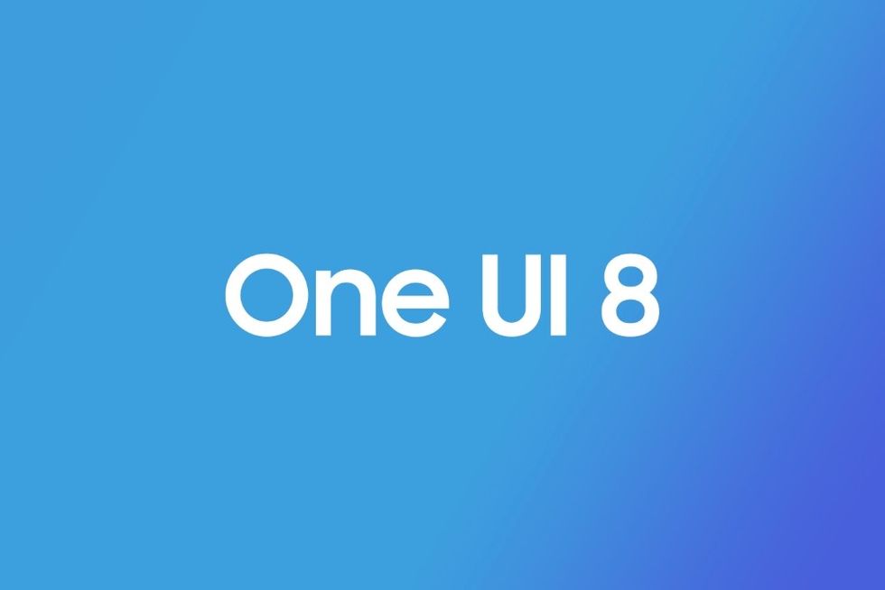 Jedno logo UI 8 na modrém pozadí
