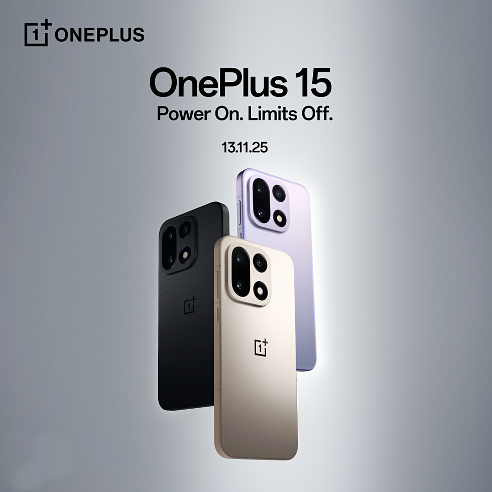OnePlus 15 in three shades
