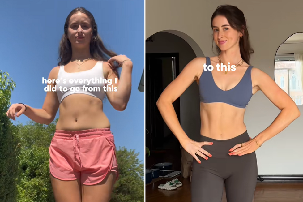 Online coach shows her "before" and "after" images