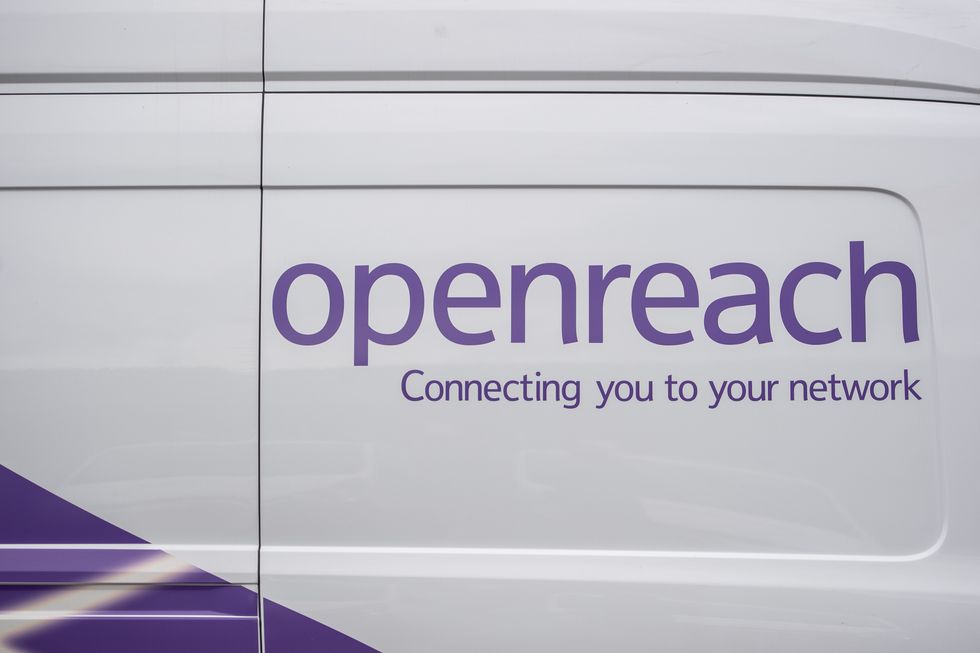 openreach logo on the side of a maintenance van
