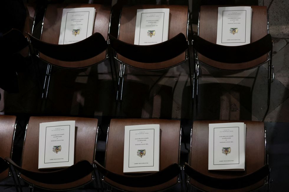 Order of Service on seats ahead of the State Funeral of Queen Elizabeth II, held at Westminster Abbey, London. Picture date: Monday September 19, 2022.