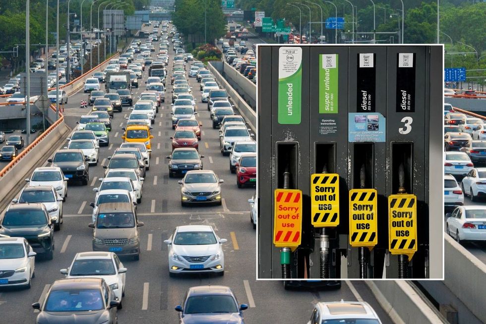 Oregon highway and a petrol and diesel pump