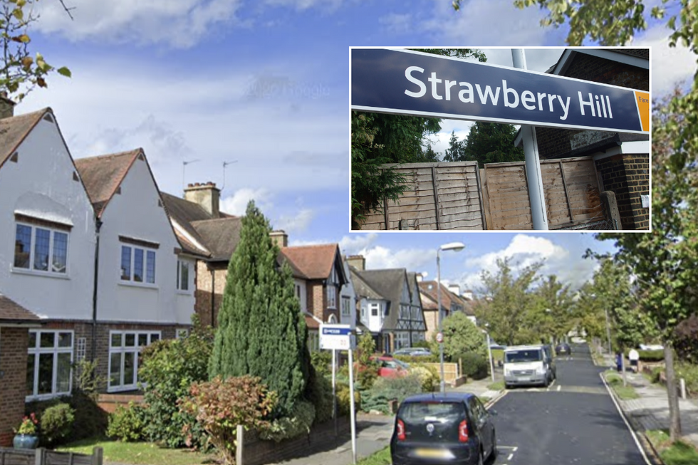Orford Gardens with inset of Strawberry Hill station