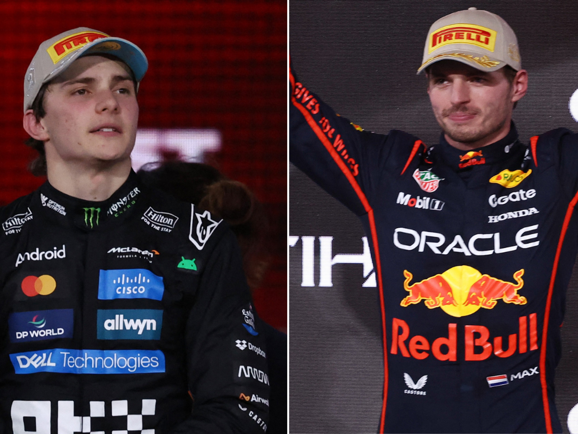 Oscar Piastri and Max Verstappen