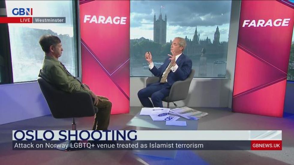 Imam tells Nigel Farage there's 'nothing in Quran that talks about killing homosexuals' after attack on LGBT venue in Oslo