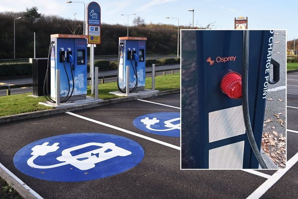 Osprey Charging electric vehicle charging point and the security