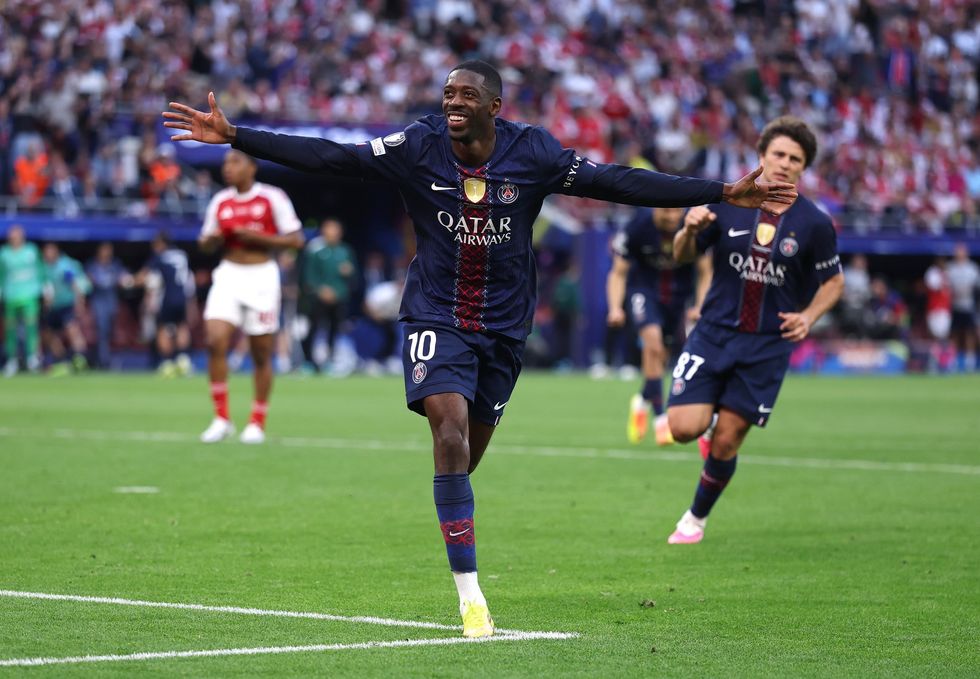 Ousmane Dembele scored for PSG in normal time as Arsenal were defeated in the Champions League final