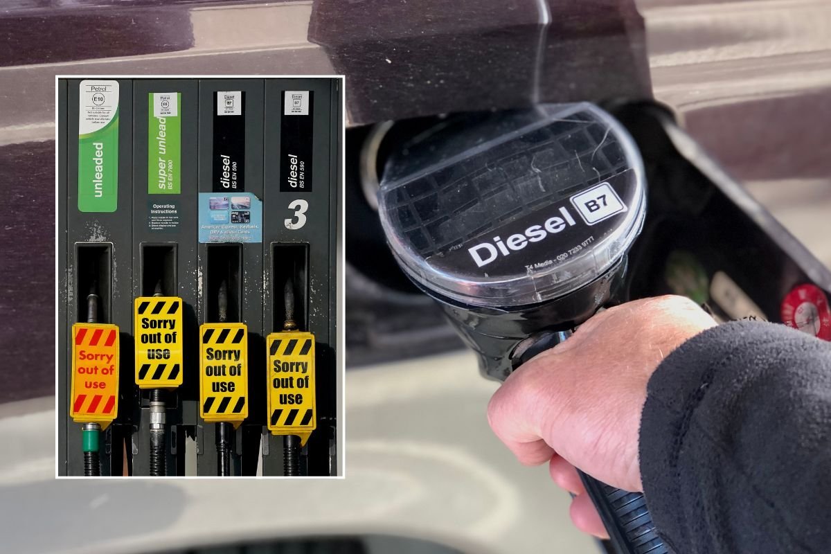 Out of order fuel pumps and a diesel pump