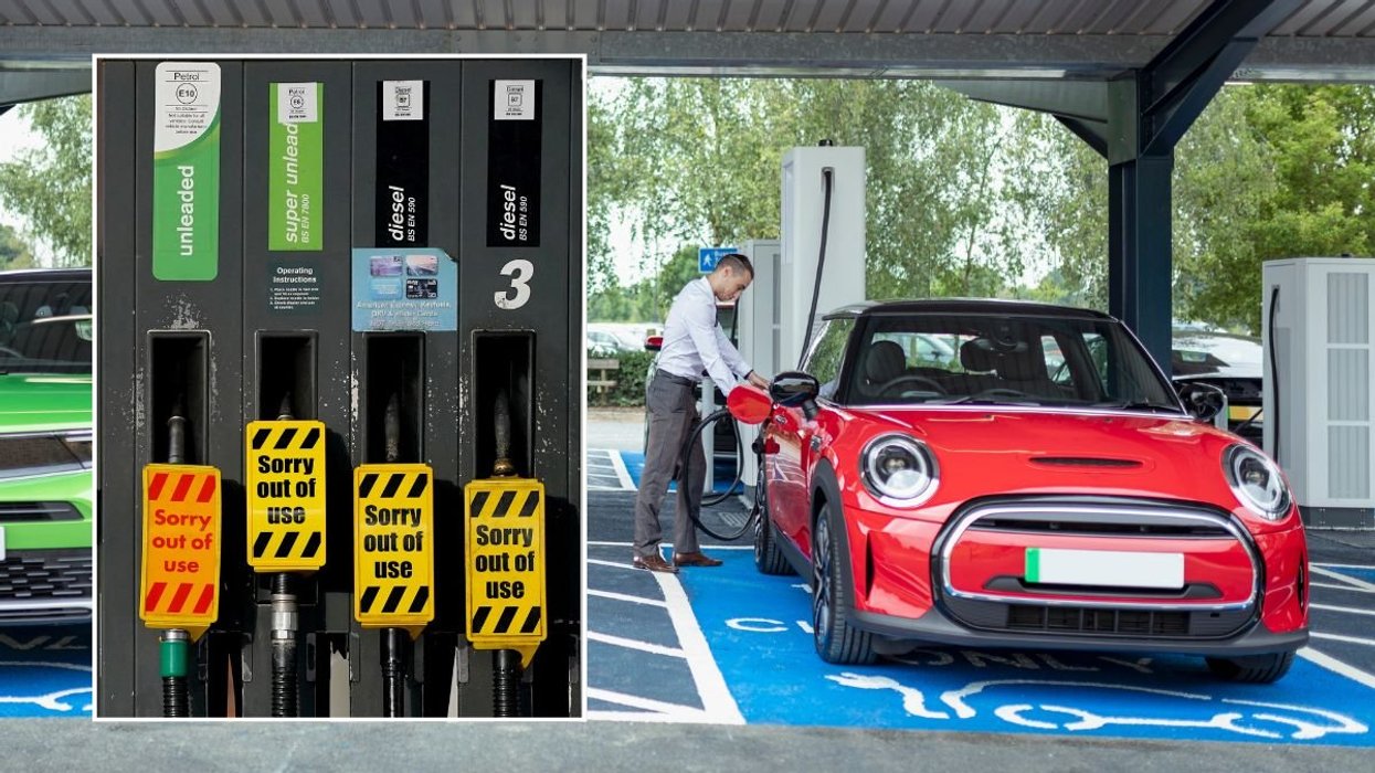 Out of order fuel pumps and an electric vehicle charger