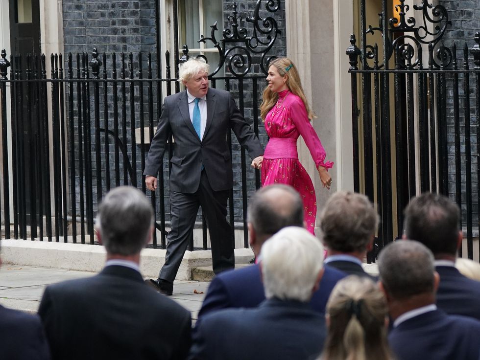 Outgoing Prime Minister Boris Johnson and Carrie Johnson depart 10 Downing Street, London, ahead of his speech and departure to travel to Balmoral for an audience with Queen Elizabeth II to formally resign as Prime Minister. Picture date: Tuesday September 6, 2022.
