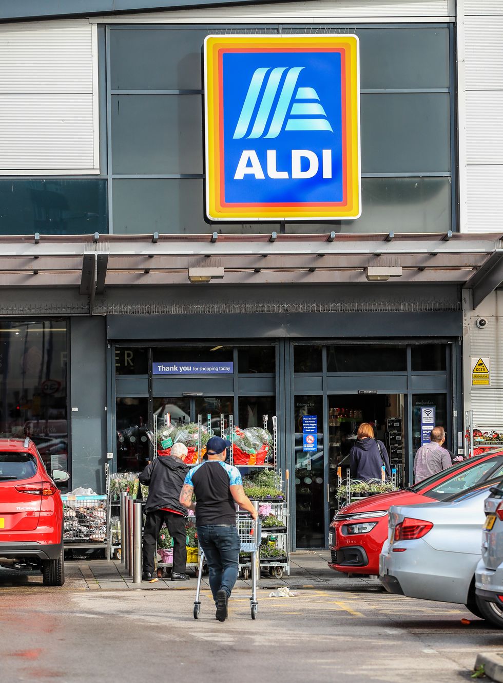 Outside Aldi store