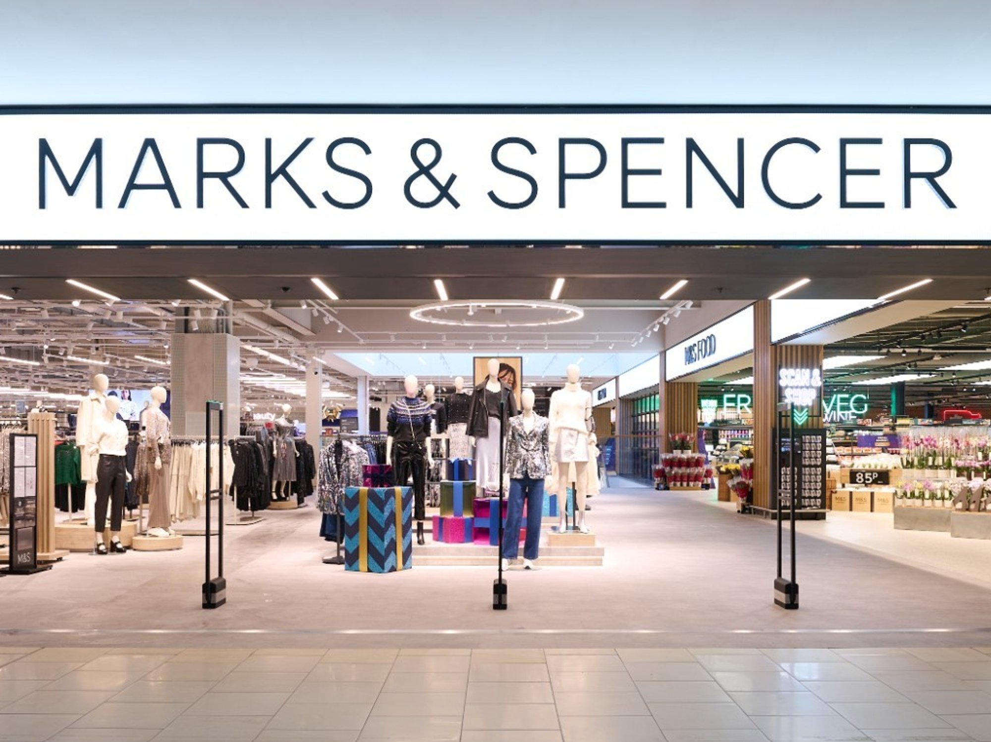 Outside of a Marks & Spencer store
