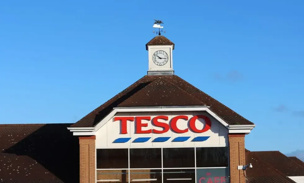 Outside of a Tesco store